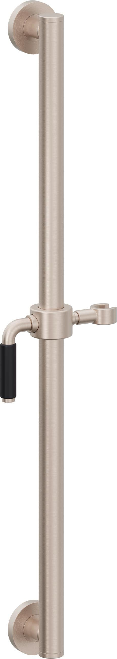 California Faucets Cayucos 30" Barra de Apoyo con Deslizador - Palanca Art Deco con Base Redonda - Níquel Satinado