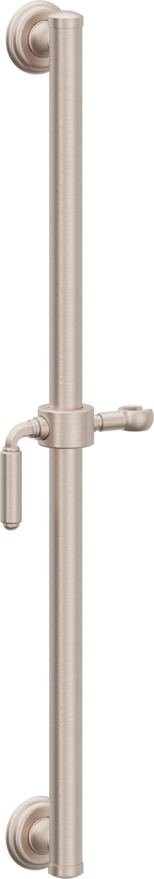 California Faucets Del Mar 30" Barra de Apoyo con Deslizador - Palanca con Base Forrada - Níquel Satinado