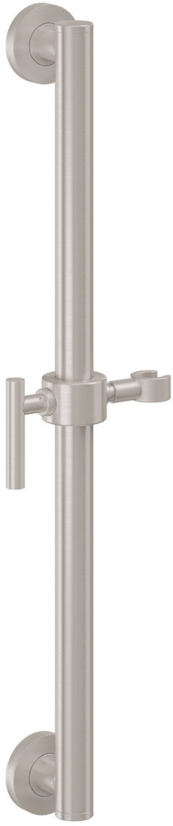 California Faucets Tiburon Barra de Apoyo de 30" con Deslizador y Base Redonda - Manija de Palanca - Níquel Satinado