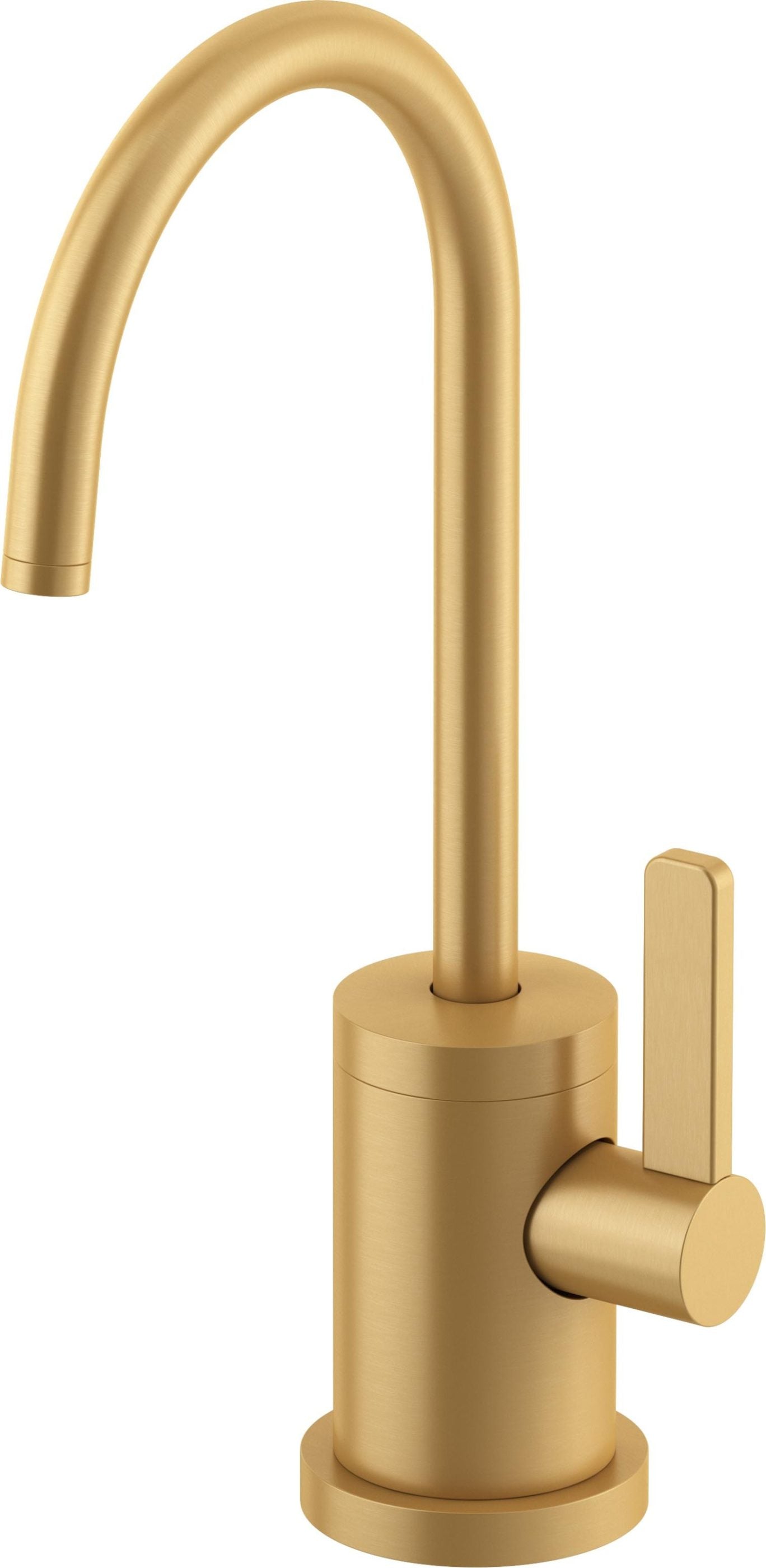 California Faucets COTO Dispensador Combinado de Agua Fría y Caliente de Una Manija Contemporáneo - Surtidor en Arco - Oro Satinado de por Vida
