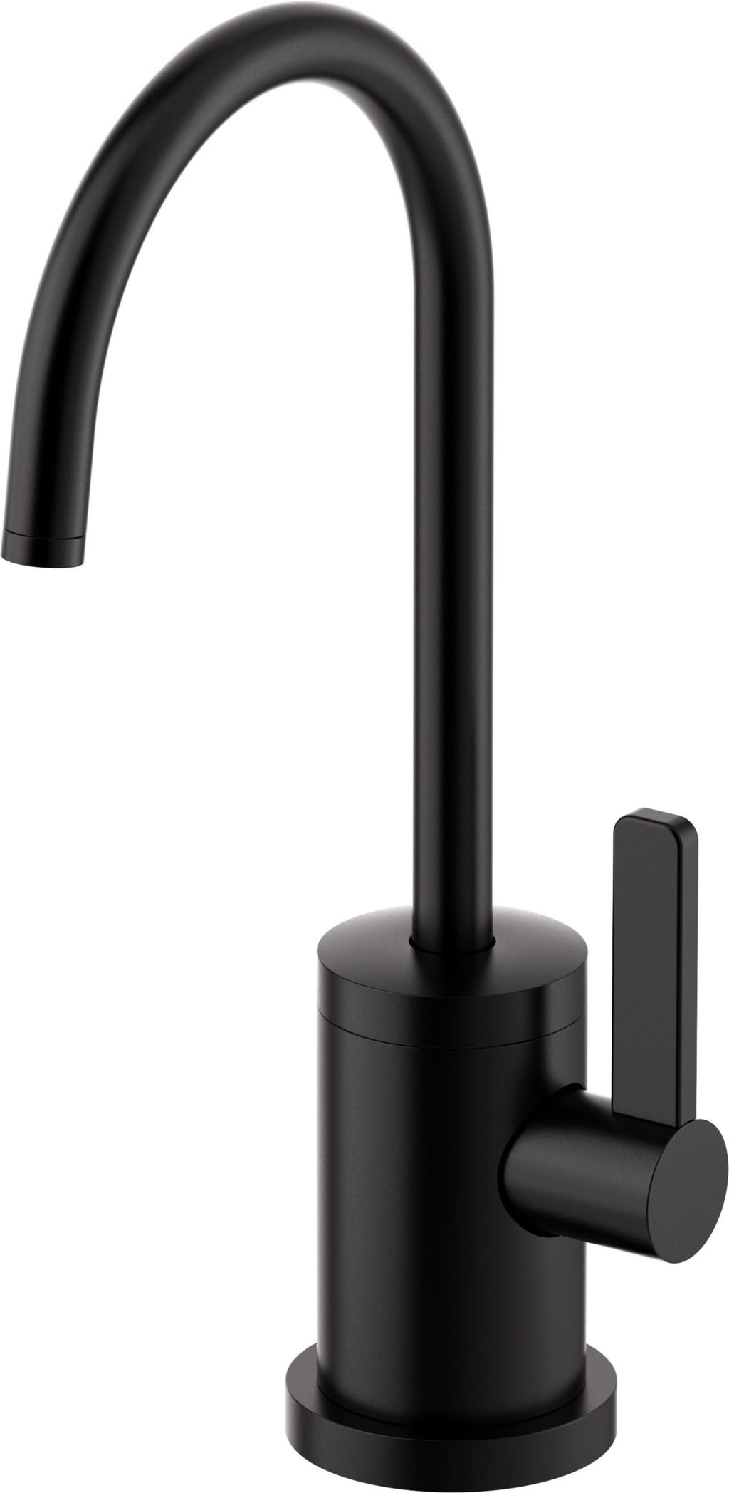 California Faucets COTO Dispensador Combinado de Agua Fría y Caliente de Una Manija Contemporáneo - Surtidor en Arco - Negro Mate