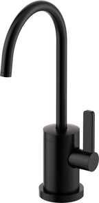 California Faucets COTO Dispensador Combinado de Agua Fría y Caliente de Una Manija Contemporáneo - Surtidor en Arco - Negro Mate