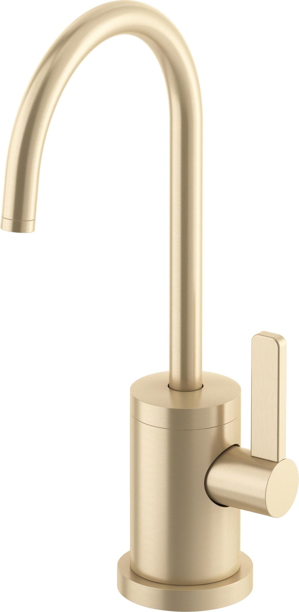 California Faucets COTO Dispensador Combinado de Agua Fría y Caliente de Una Manija Contemporáneo - Surtidor en Arco - Latón Satinado