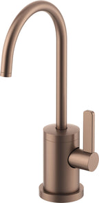 California Faucets COTO Dispensador Combinado de Agua Fría y Caliente de Una Manija Contemporáneo - Surtidor en Arco - Bronce Satinado