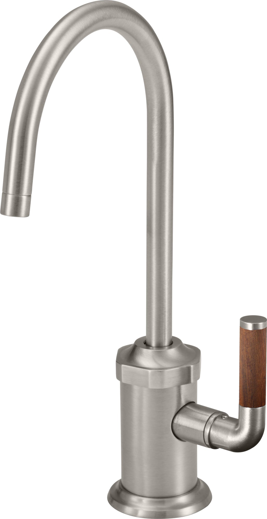 California Faucets Descanso Dispensador de Agua Caliente Industrial - Pico en Arco - Níquel Satinado