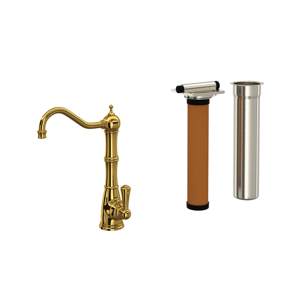 Rohl Edwardian Kit de Mezcladora Filtradora de Cocina - Latón sin Laca