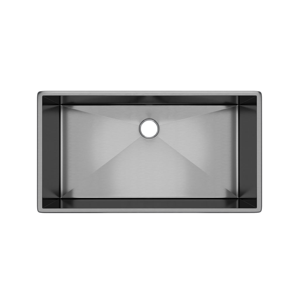 Rohl Forze Tarja Sencilla de Acero Inoxidable 33" - Acero Inoxidable Negro