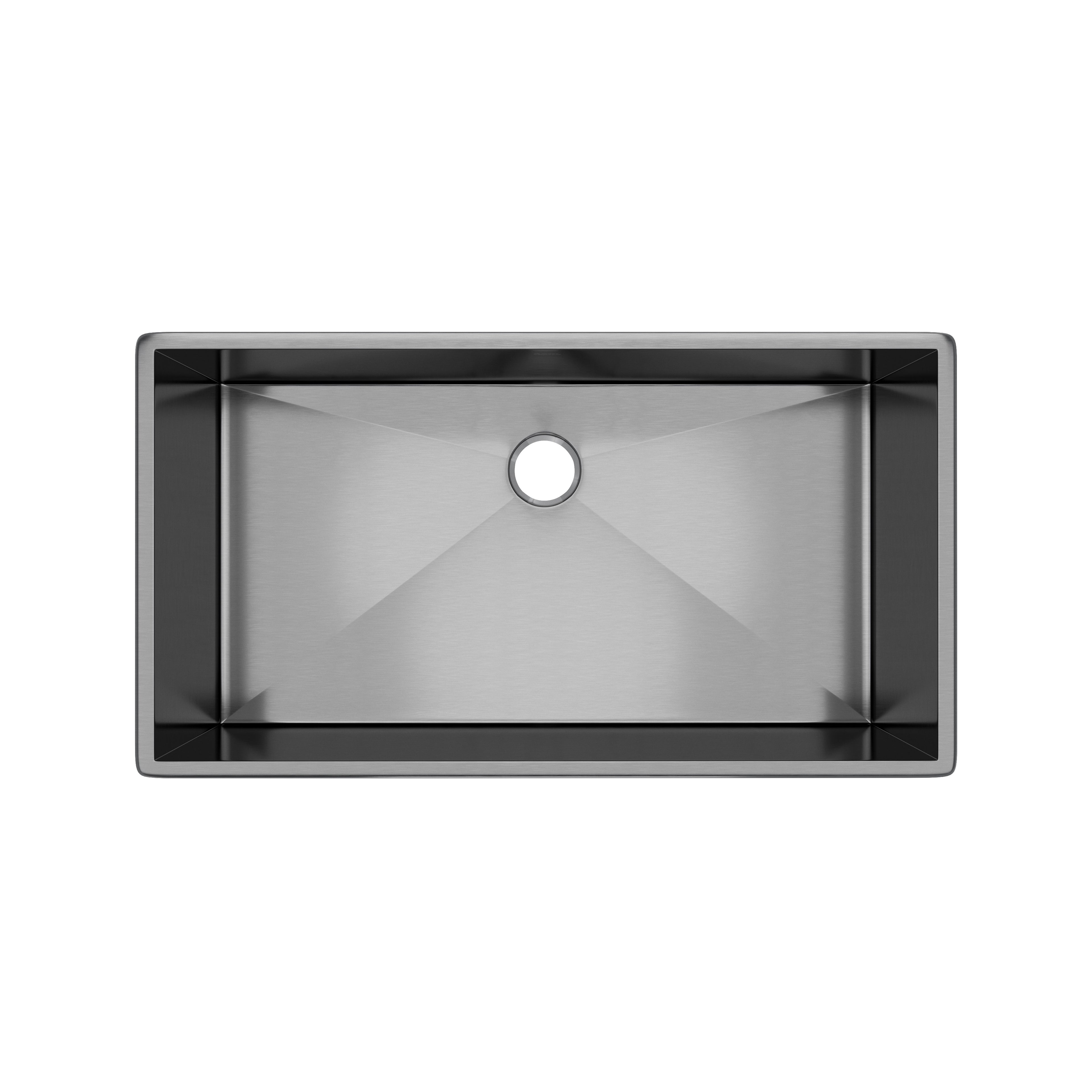 Rohl Forze Tarja Sencilla de Acero Inoxidable 33" - Acero Inoxidable Negro