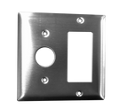 Amba Placa Doble en Níquel Satinado
