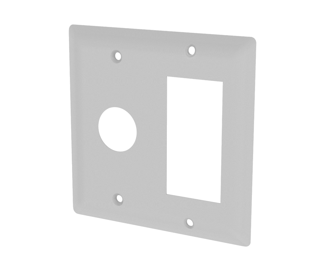 Amba Placa Doble en Níquel Satinado