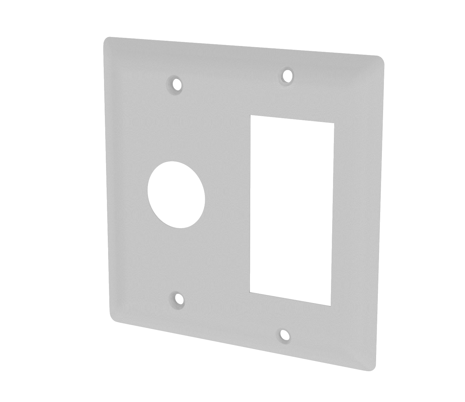 Amba Placa Doble en Níquel Satinado