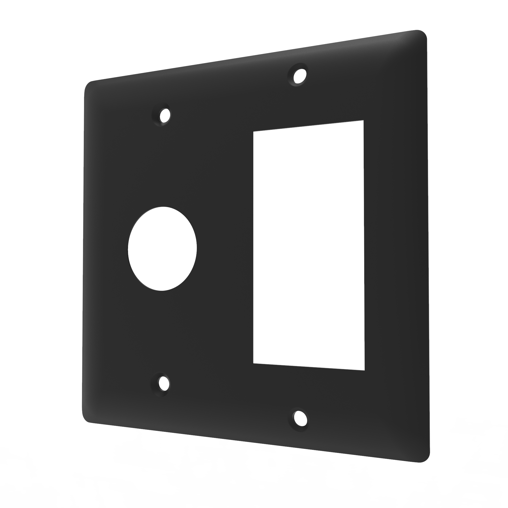 Amba Placa Doble en Níquel Satinado