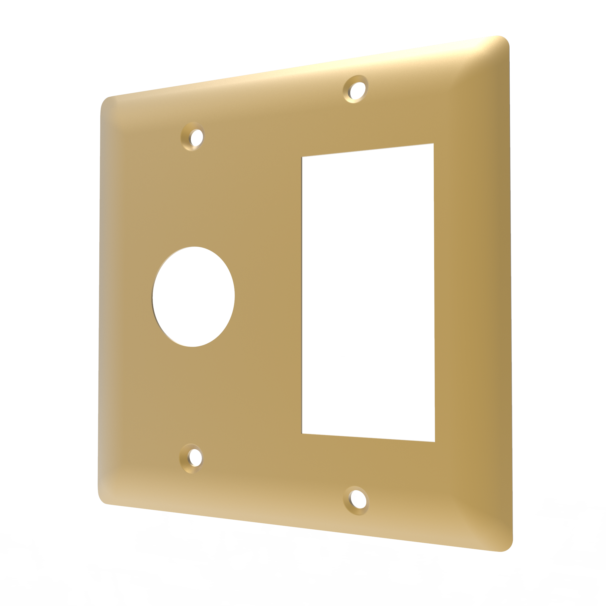 Amba Placa Doble en Níquel Satinado