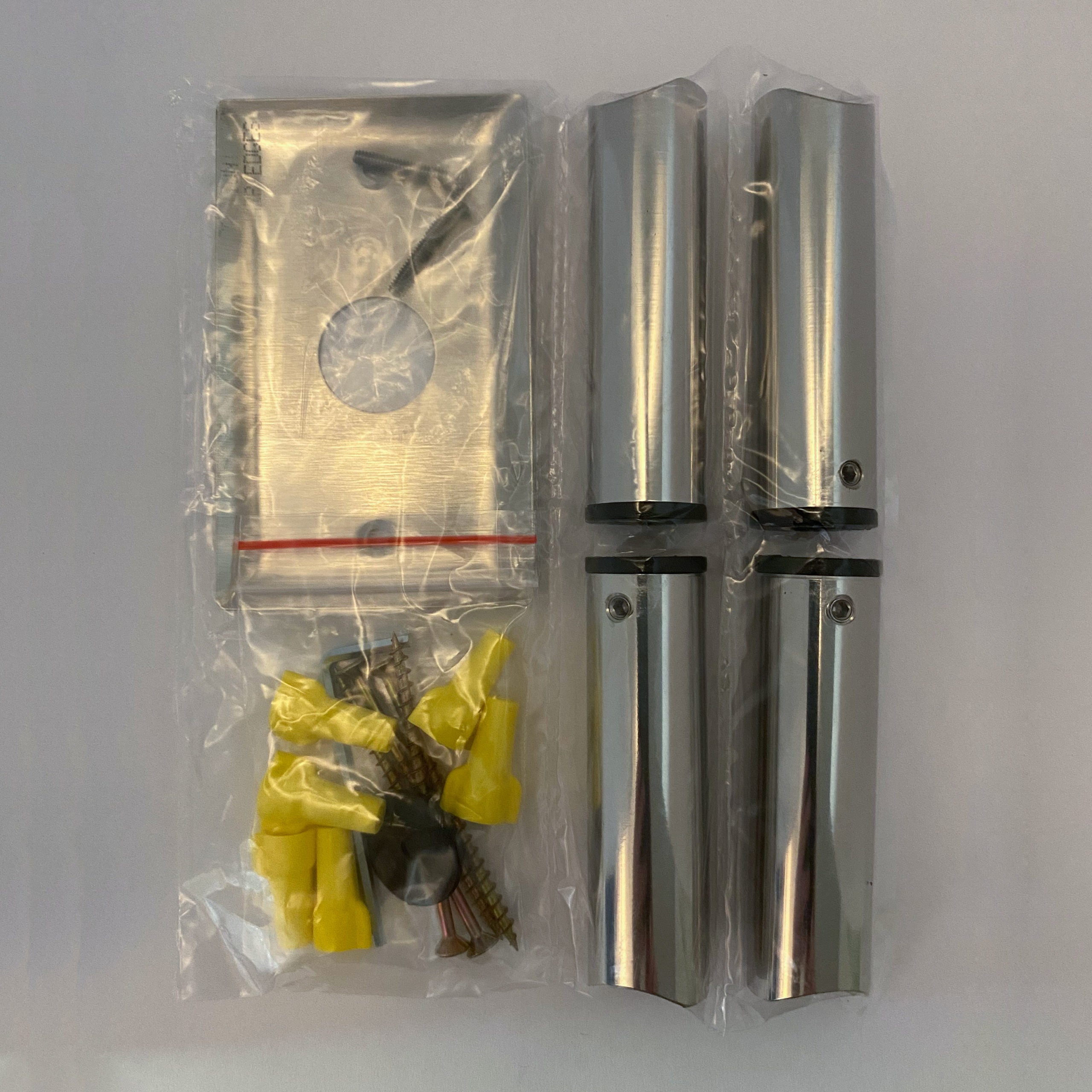 Jeeves Juego de Soportes Corto en Níquel Satinado