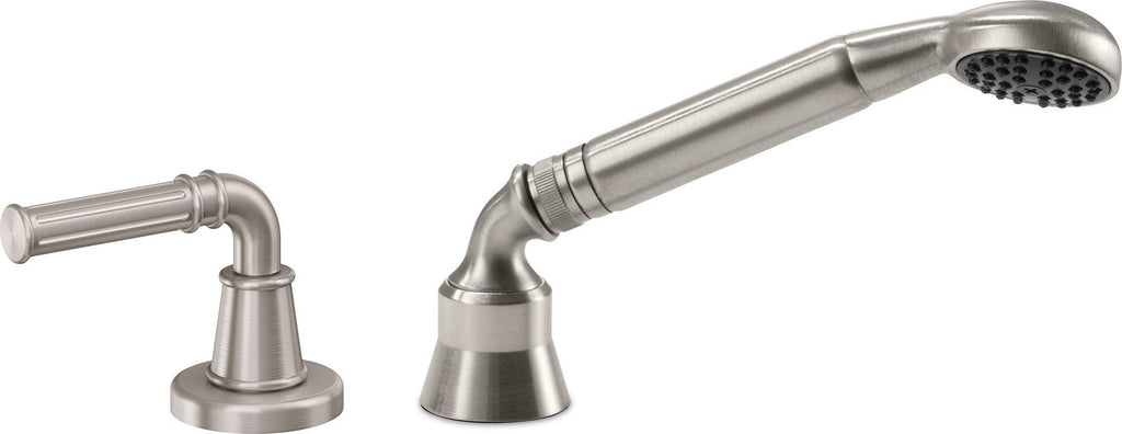 California Faucets Trousdale Regadera de Mano y Desviador Completo para Tina Romana - Níquel Satinado