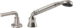 California Faucets Trousdale Regadera de Mano y Desviador Completo para Tina Romana - Níquel Satinado