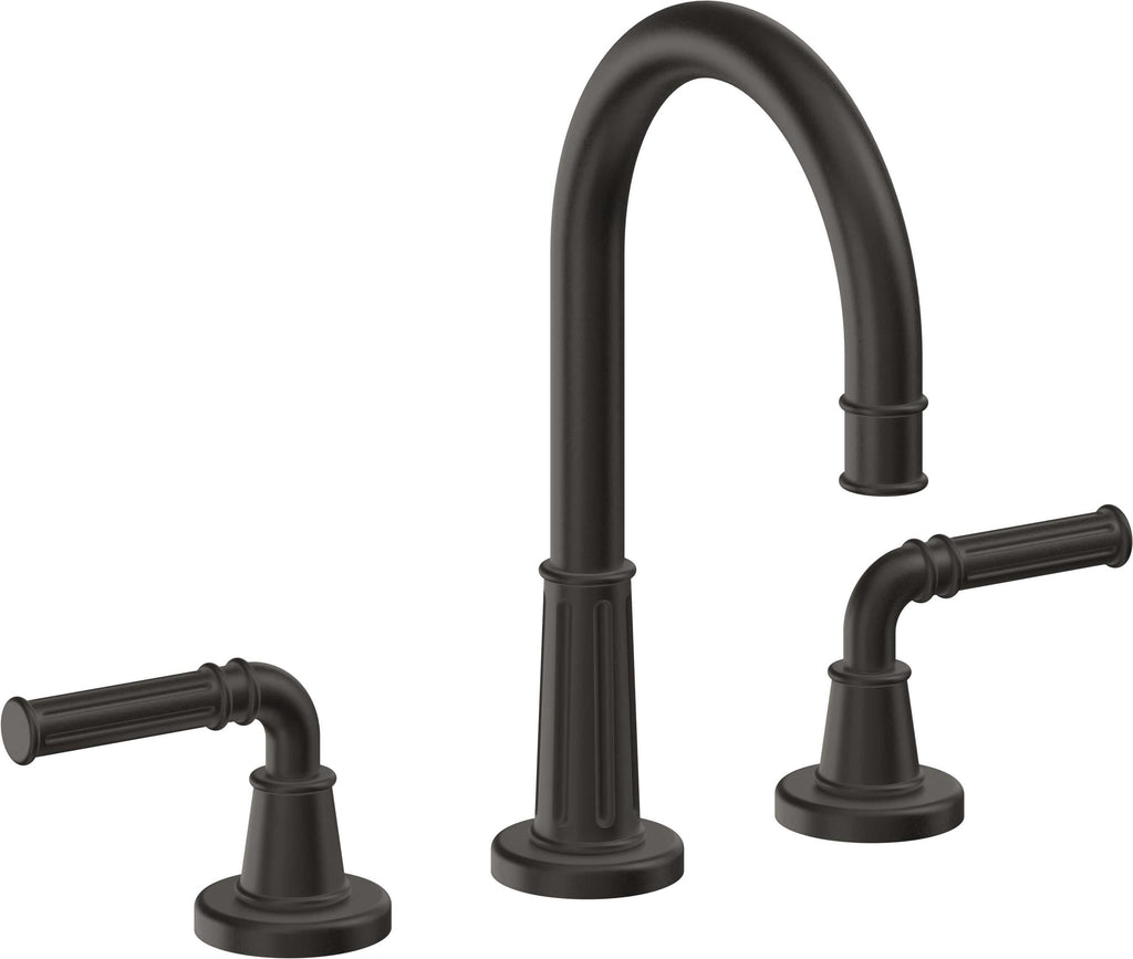 California Faucets Trousdale 8" Llave de Lavabo de 3 Orificios para Cubierta, con Dos Manerales - Bronce Oscuro
