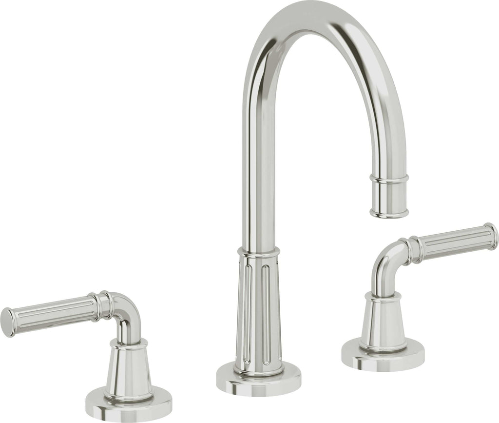 California Faucets Trousdale 8" Llave de Lavabo de 3 Orificios para Cubierta, con Dos Manerales - Cromo Pulido