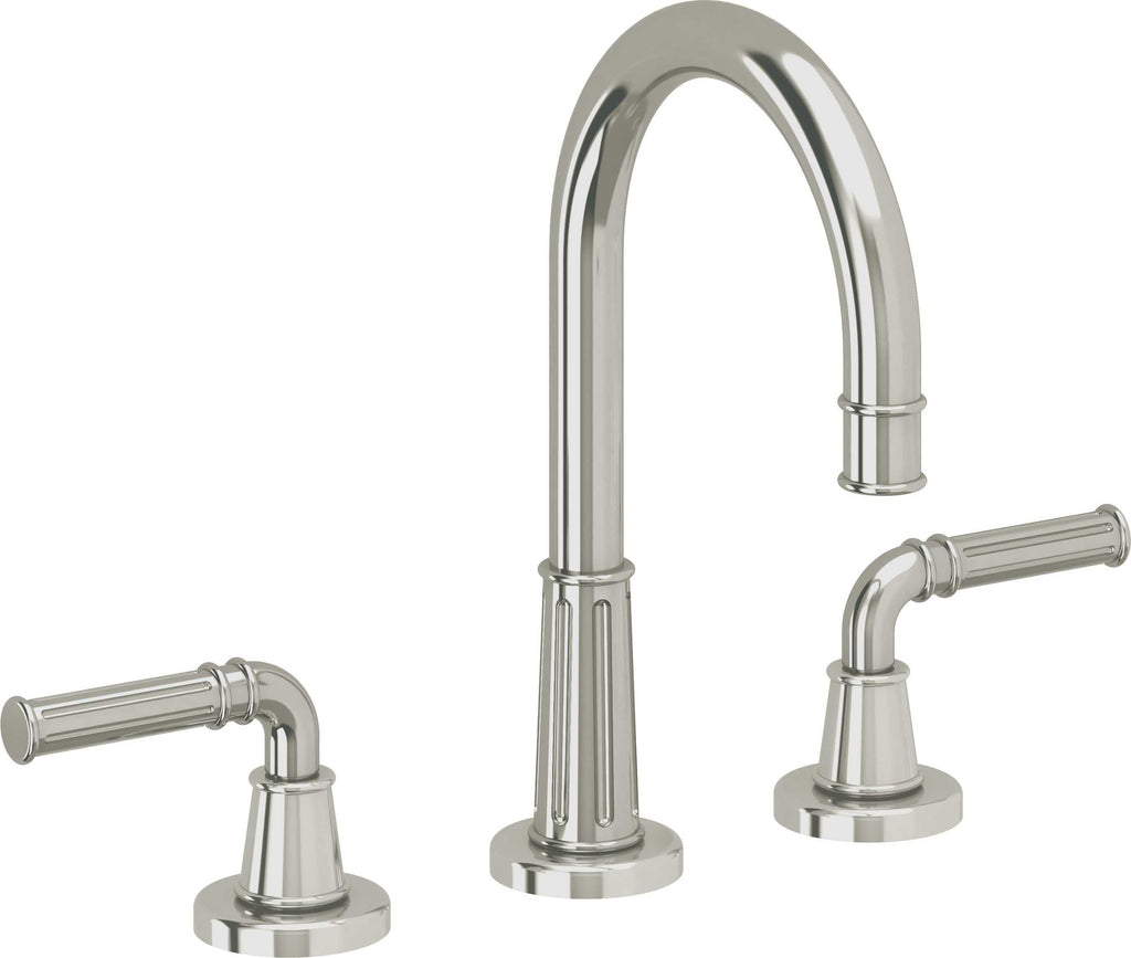 California Faucets Trousdale 8" Llave de Lavabo de 3 Orificios para Cubierta, con Dos Manerales - Níquel Pulido