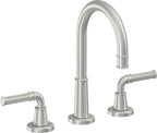 California Faucets Trousdale 8" Llave de Lavabo de 3 Orificios para Cubierta, con Dos Manerales - Cromo Satinado