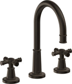 California Faucets Trousdale 8" Llave de Lavabo de 3 Orificios para Cubierta, con Dos Manerales - Bronce Bella Terra