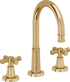 California Faucets Trousdale 8" Llave de Lavabo de 3 Orificios para Cubierta, con Dos Manerales - Oro Francés