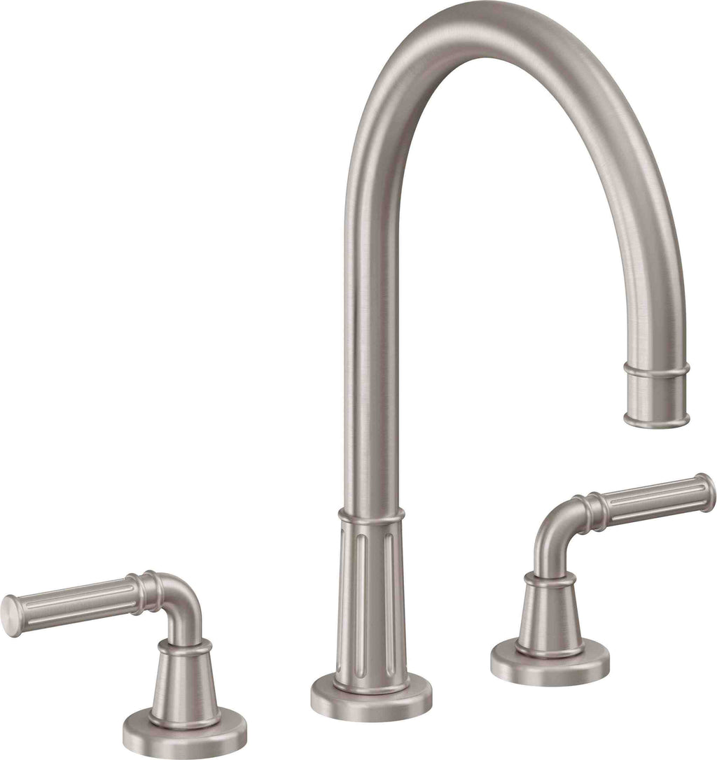 California Faucets Trousdale Juego Completo para Tina Romana - Níquel Satinado