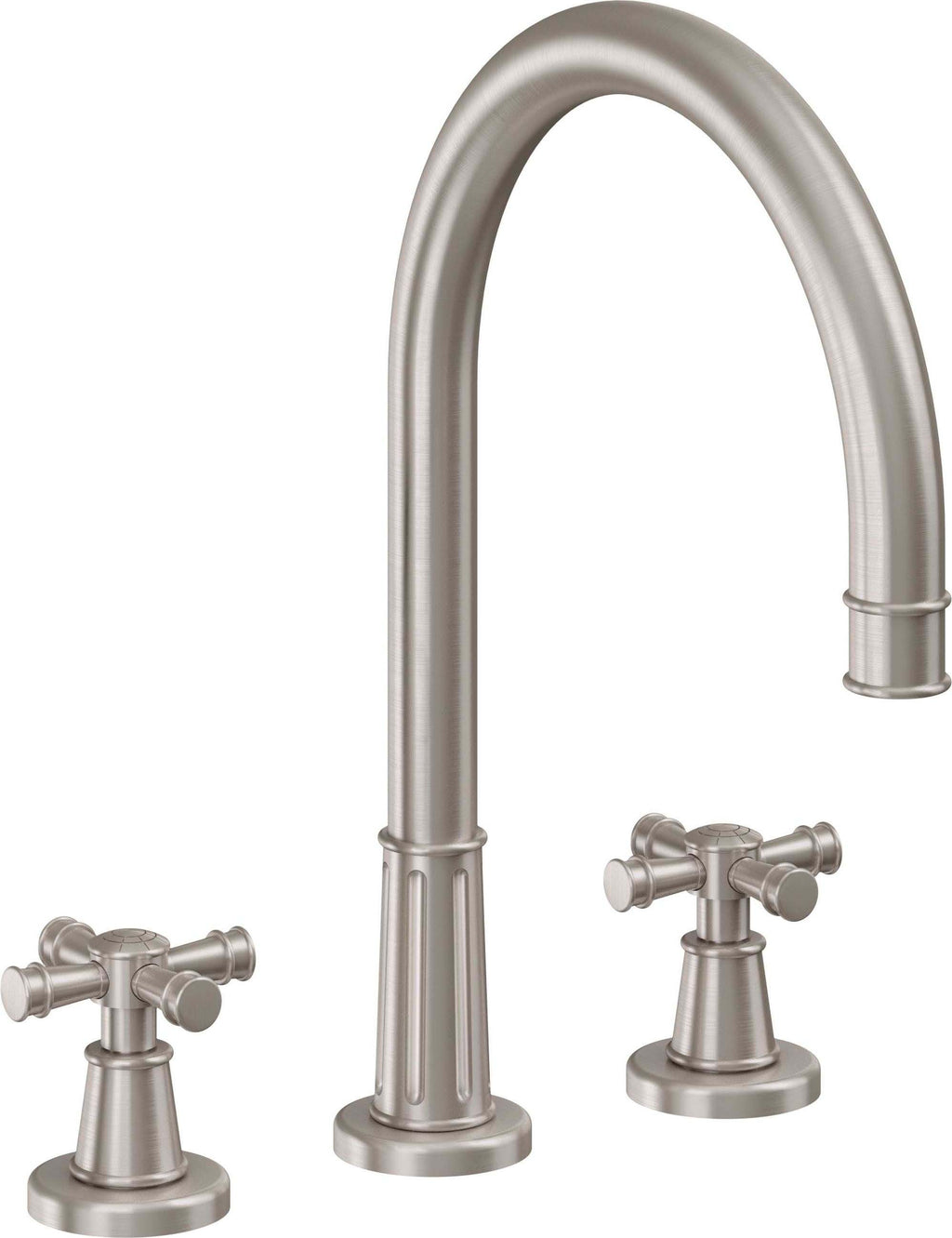California Faucets Trousdale Juego Completo para Tina Romana - Níquel Satinado