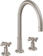 California Faucets Trousdale Juego Completo para Tina Romana - Níquel Satinado