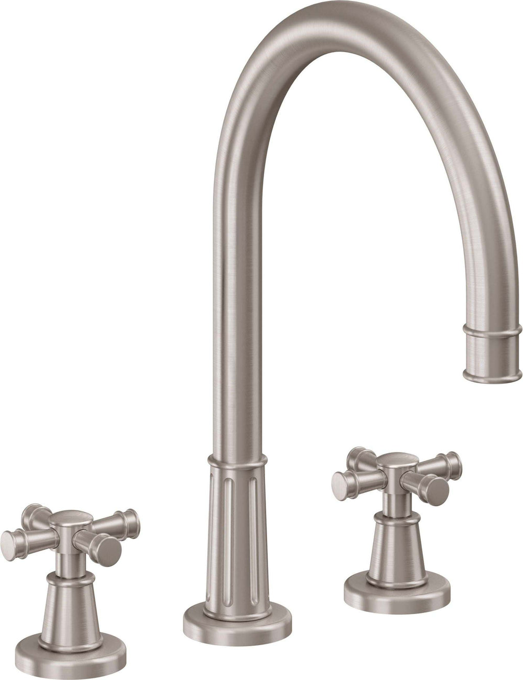 California Faucets Trousdale Juego Completo para Tina Romana - Níquel Satinado