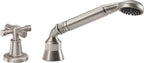 California Faucets Trousdale Regadera de Mano y Desviador Completo para Tina Romana - Níquel Satinado