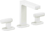 California Faucets Doheny 8" Llave de Lavabo de 3 Orificios para Cubierta, con Dos Manerales - Blanco Mate