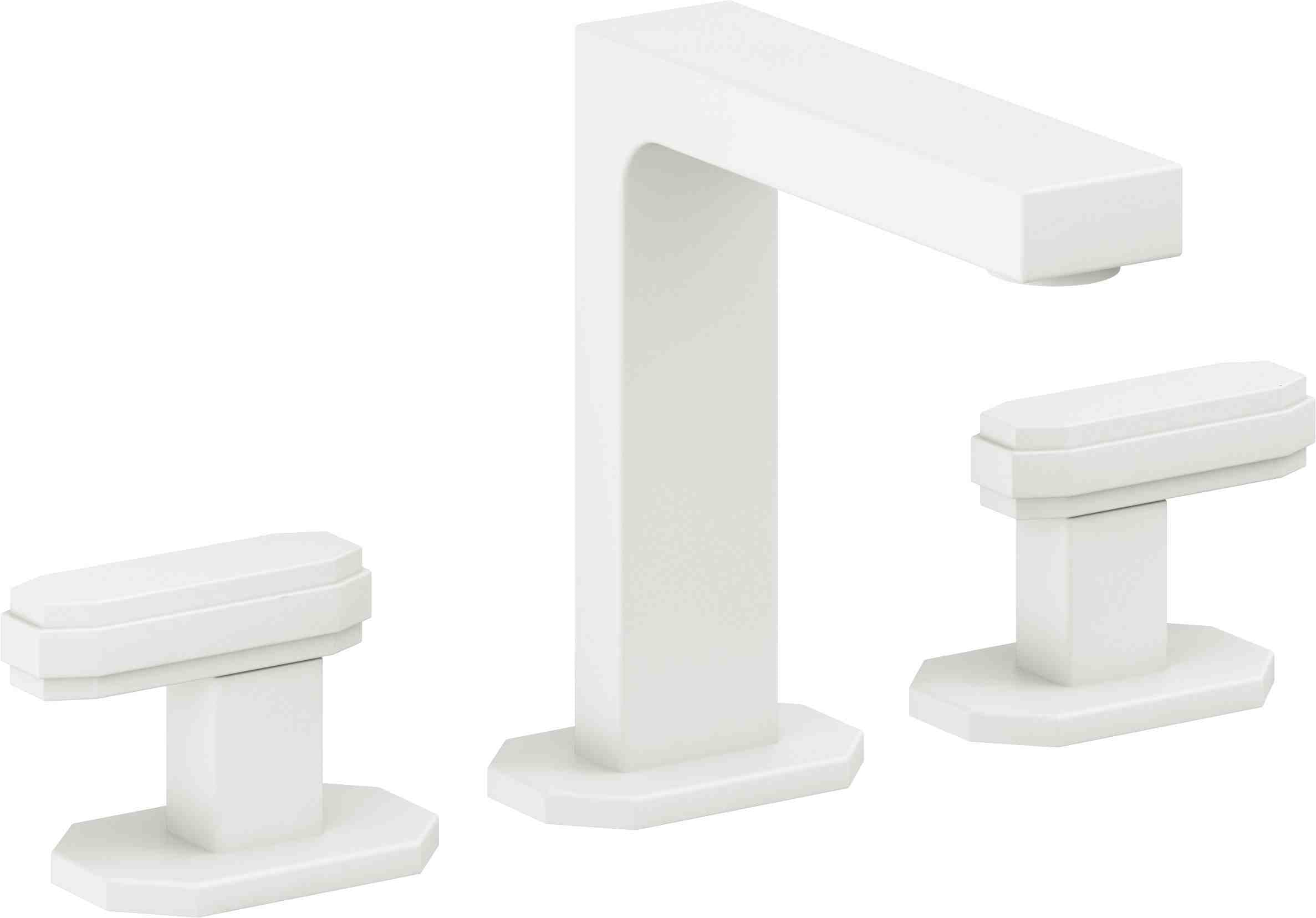 California Faucets Doheny 8" Llave de Lavabo de 3 Orificios para Cubierta, con Dos Manerales - Blanco Mate