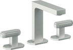 California Faucets Doheny 8" Llave de Lavabo de 3 Orificios para Cubierta, con Dos Manerales - Cromo Satinado