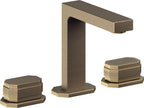 California Faucets Doheny 8" Llave de Lavabo de 3 Orificios para Cubierta, con Dos Manerales - Latón Antiguo Mate