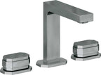 California Faucets Doheny 8" Llave de Lavabo de 3 Orificios para Cubierta, con Dos Manerales - Níquel Negro