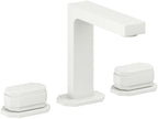 California Faucets Doheny 8" Llave de Lavabo de 3 Orificios para Cubierta, con Dos Manerales - Blanco Mate