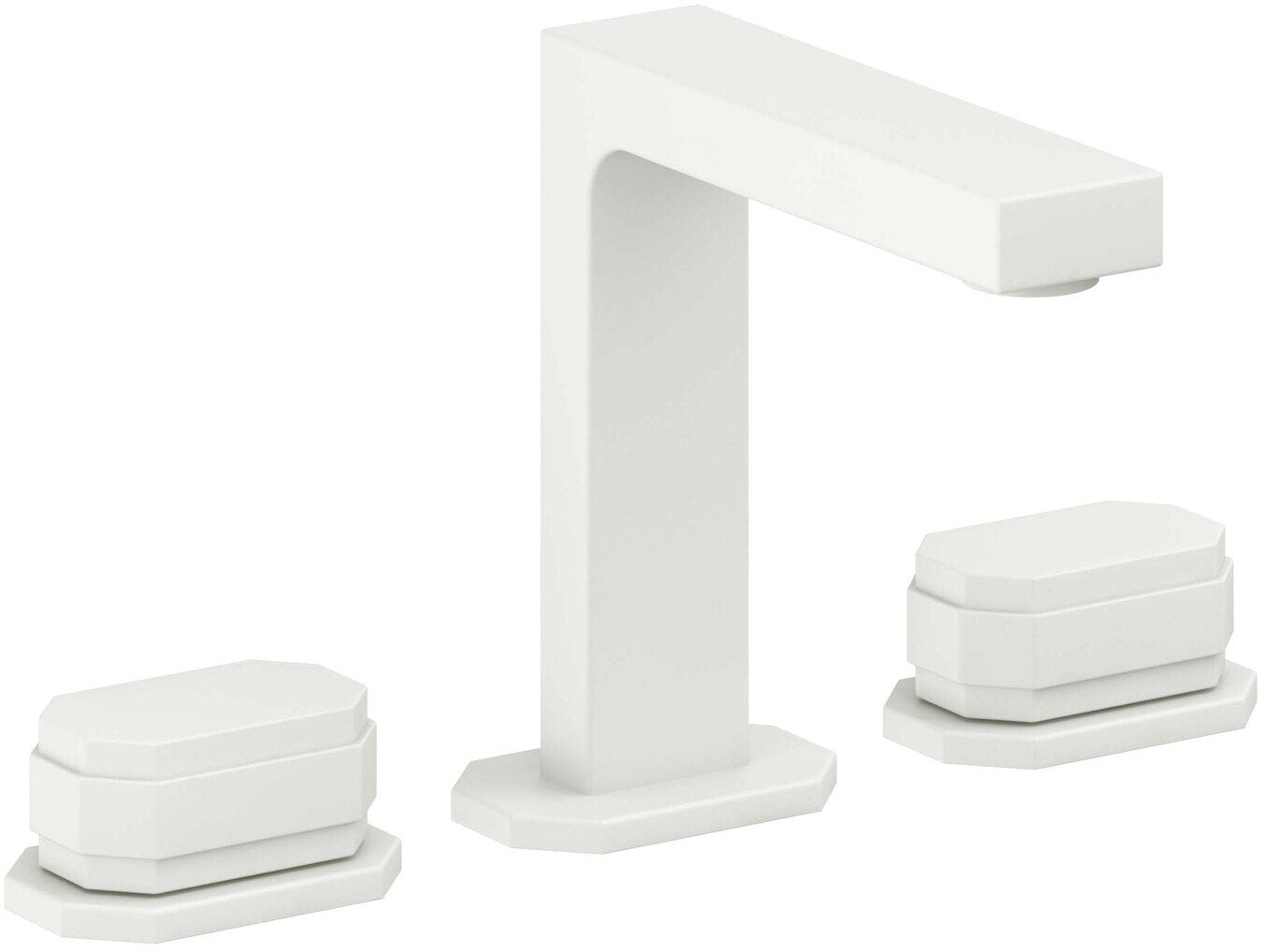 California Faucets Doheny 8" Llave de Lavabo de 3 Orificios para Cubierta, con Dos Manerales - Blanco Mate