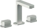 California Faucets Doheny 8" Llave de Lavabo de 3 Orificios para Cubierta, con Dos Manerales - Cromo Satinado