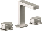 California Faucets Doheny 8" Llave de Lavabo de 3 Orificios para Cubierta, con Dos Manerales - Acero Inoxidable Ultra