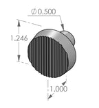 Corduroy Round Flat Cabinet Knob (CK-420) — dibujo de especificaciones y dimensiones