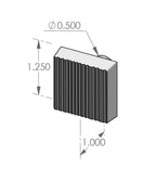 Corduroy Square Flat Cabinet Knob (CK-425) — dibujo de especificaciones y dimensiones