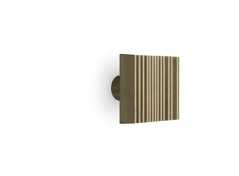 Corduroy Square Flat Cabinet Knob — Shown in SP Finish