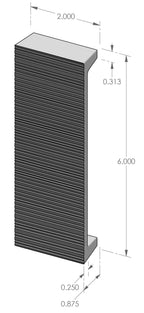 Corduroy Cabinet Pull (CK-9206CDRY) — dibujo de especificaciones y dimensiones
