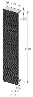 Corduroy Cabinet Pull (CK-9210CDRY) — dibujo de especificaciones y dimensiones
