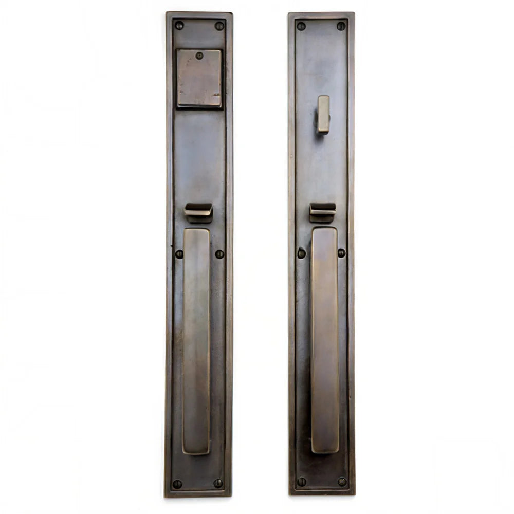 Handle x Handle Mortise Lock Door Entry Set — Shown in S2 Finish