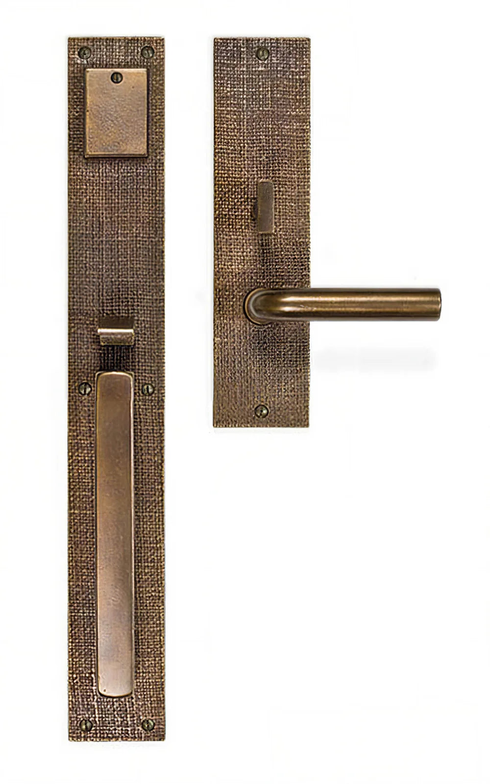 Handle x Lever Mortise Lock Door Entry Set — Shown in S2 Finish