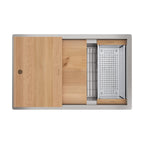 Elkay Tarja Circuit Chef® Workstation Acero Inoxidable 32-1/2" x 20-1/2" x 10" de Un Tazón Bajo Cubierta (Kit con Tablas de Madera de Cerezo) — vista de producto
