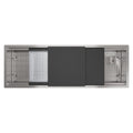 Elkay Tarja Circuit Chef® Workstation Acero Inoxidable 59-1/2" x 20-1/2" x 10" de Un Tazón Bajo Cubierta (Kit con Tablas de Polímero Negro) — vista de producto