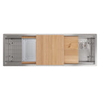 Elkay Tarja Circuit Chef® Workstation Acero Inoxidable 59-1/2" x 20-1/2" x 10" de Un Tazón Bajo Cubierta (Kit) with Cherry Wood Boards — vista de producto